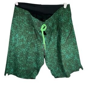 Lululemon Current State Short Off Shore Jaded Black Swim Board Trunk Size 34X11